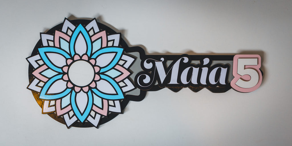 Layered 21st Key - Custom Designed