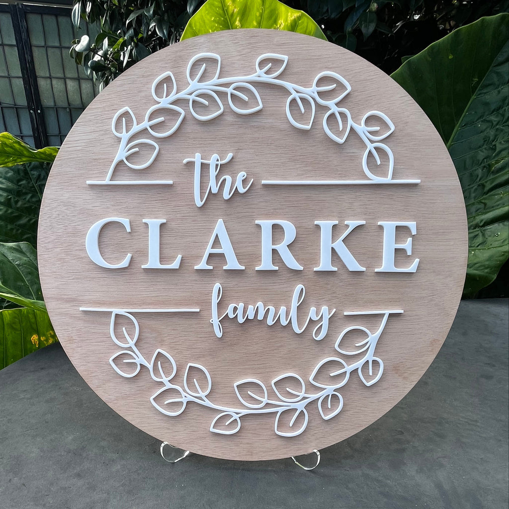Layered Family Sign
