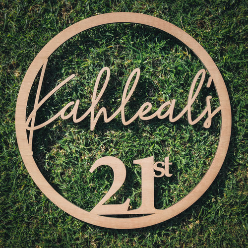 21st Name Hoop